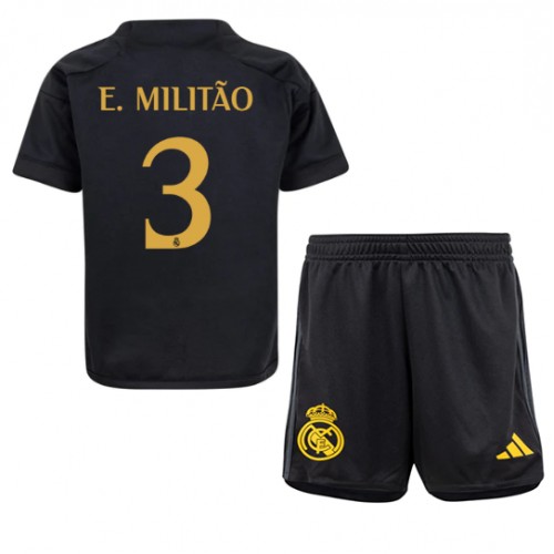 Real Madrid Eder Militao #3 Rezervni Dres za djecu 2023-24 Kratak Rukav (+ Kratke hlače)